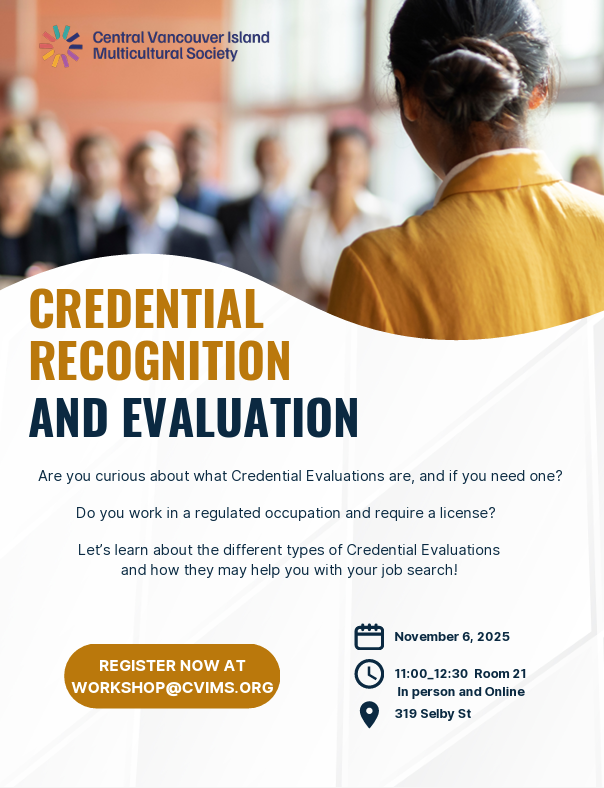 A poster for Credential Recognition & Evaluation Event
